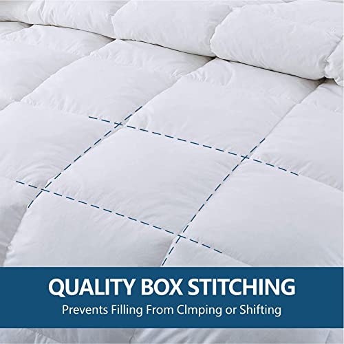 cozy night Cozynight Down Alternative Comforter Oversize King Comforters Duvet Insert with Corner Tabs-Breathable-Box Stitched Reversible Comforter (White, 116"x98") - Image 4