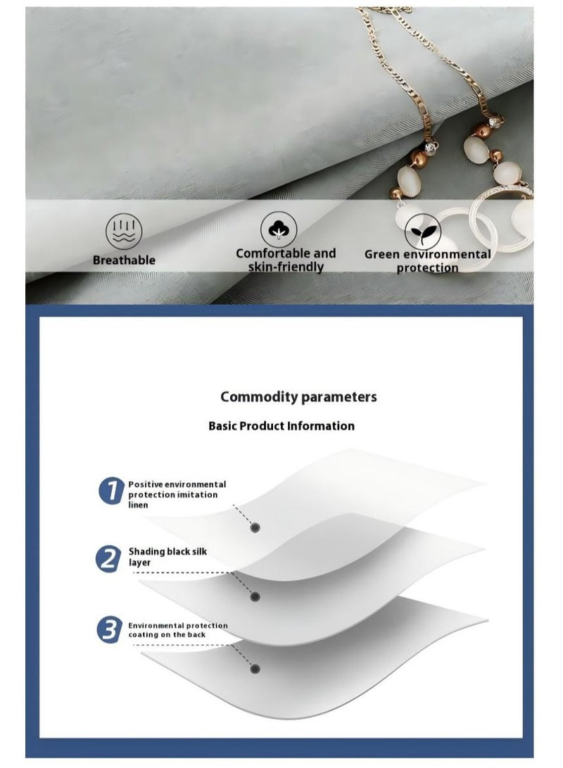 Bluejw 2-Piece Blackout Outdoor Curtains Grey - Image 2