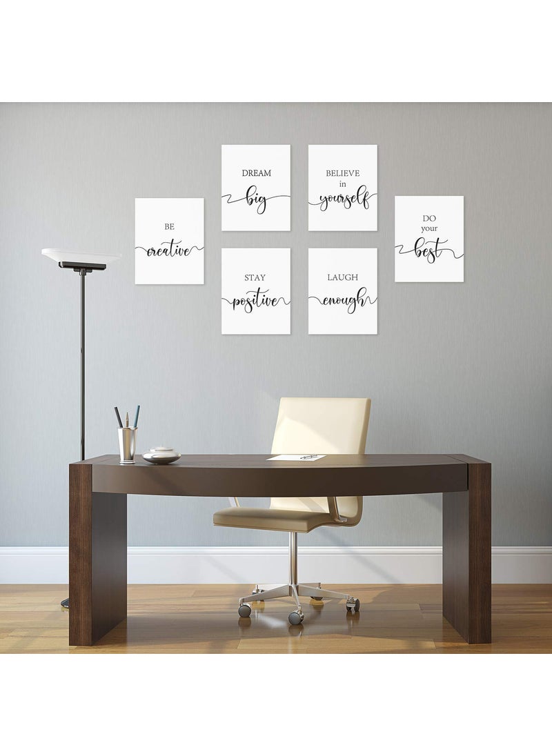 Outus - Outus 9 Pieces Inspirational Quote Wall Art Posters Motivational Quote Phrases Art Print Poster Unframed Positive Posters , Black and White - Image 1