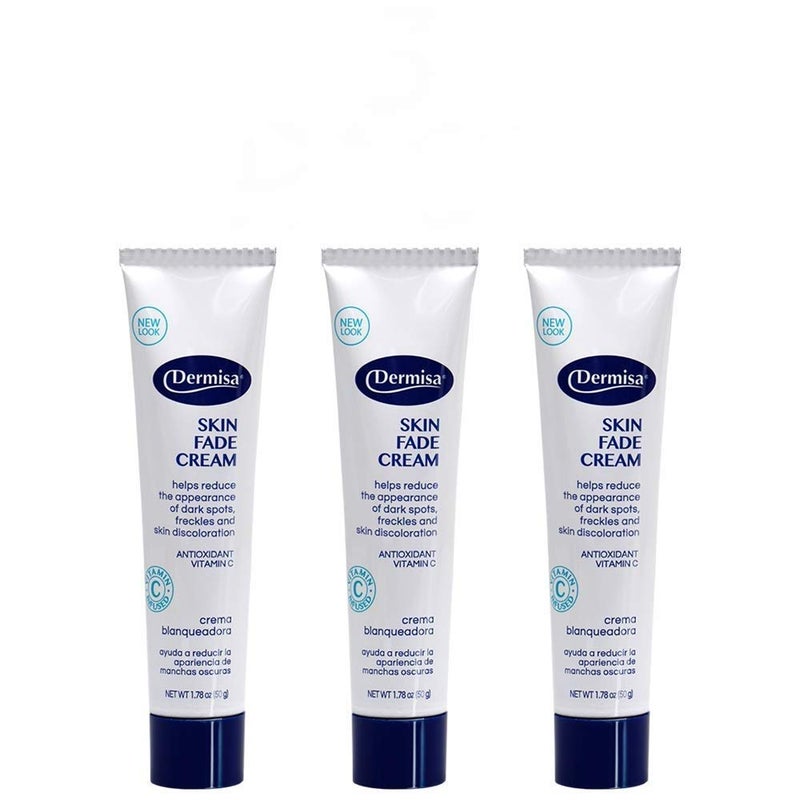 Dermisa Skin Fade Cream with Vitamin C  Helps Reduce Dark Spots and Age Spots  All Skin Types  178 OZ  Pack of 3