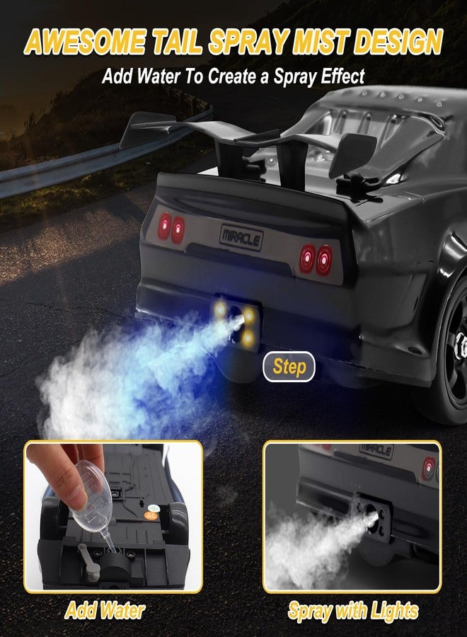 Fistone RC Drift Car 2.4GHz 1:16 Scale 4WD 18KM/H High Speed Remote Control Car with LED Lights, 2 Batteries and Rubber Tire, Racing Sport Toy Vehicle for Adults, Boys, Girls, and Kids - Image 3