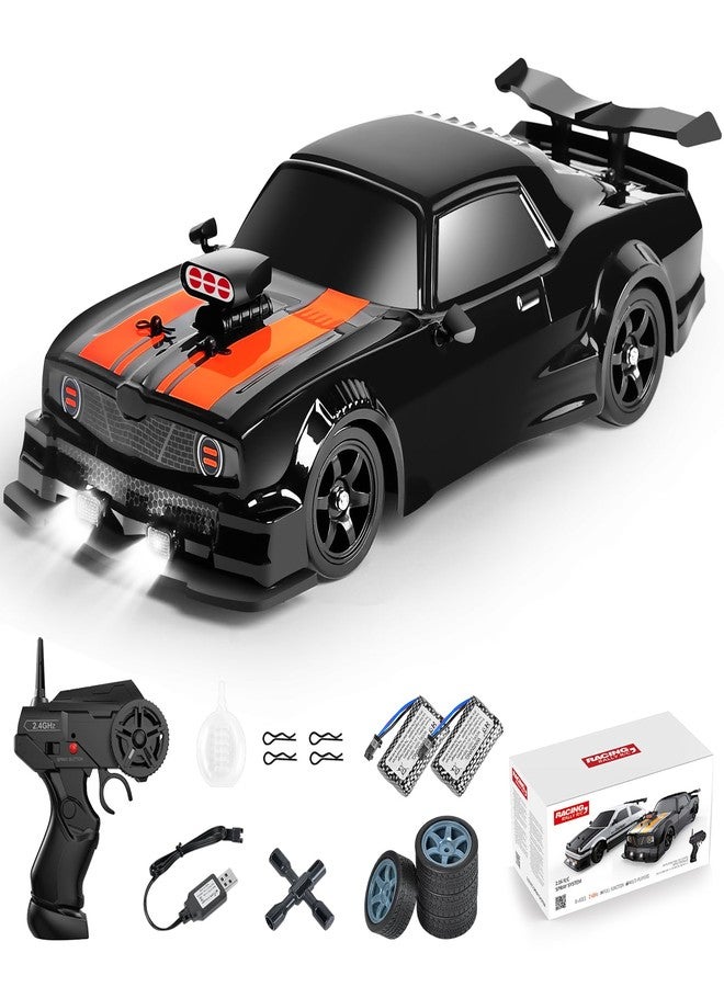 Fistone RC Drift Car 2.4GHz 1:16 Scale 4WD 18KM/H High Speed Remote Control Car with LED Lights, 2 Batteries and Rubber Tire, Racing Sport Toy Vehicle for Adults, Boys, Girls, and Kids - Image 1