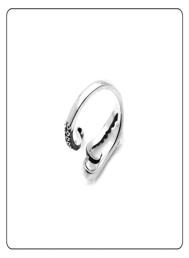 فوسمك حلقة مفتوحة على شكل مخالب أخطبوط من الفولاذ المقاوم للصدأ من Fusamk Fashion (فولاذ (11)) - Image 5