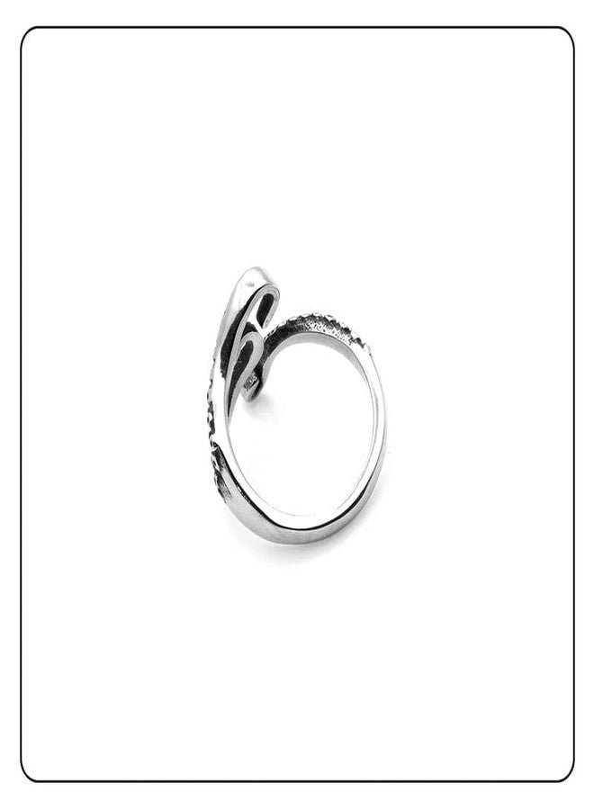 فوسمك حلقة مفتوحة على شكل مخالب أخطبوط من الفولاذ المقاوم للصدأ من Fusamk Fashion (فولاذ (11)) - Image 3