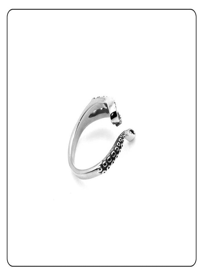 فوسمك حلقة مفتوحة على شكل مخالب أخطبوط من الفولاذ المقاوم للصدأ من Fusamk Fashion (فولاذ (11)) - Image 4