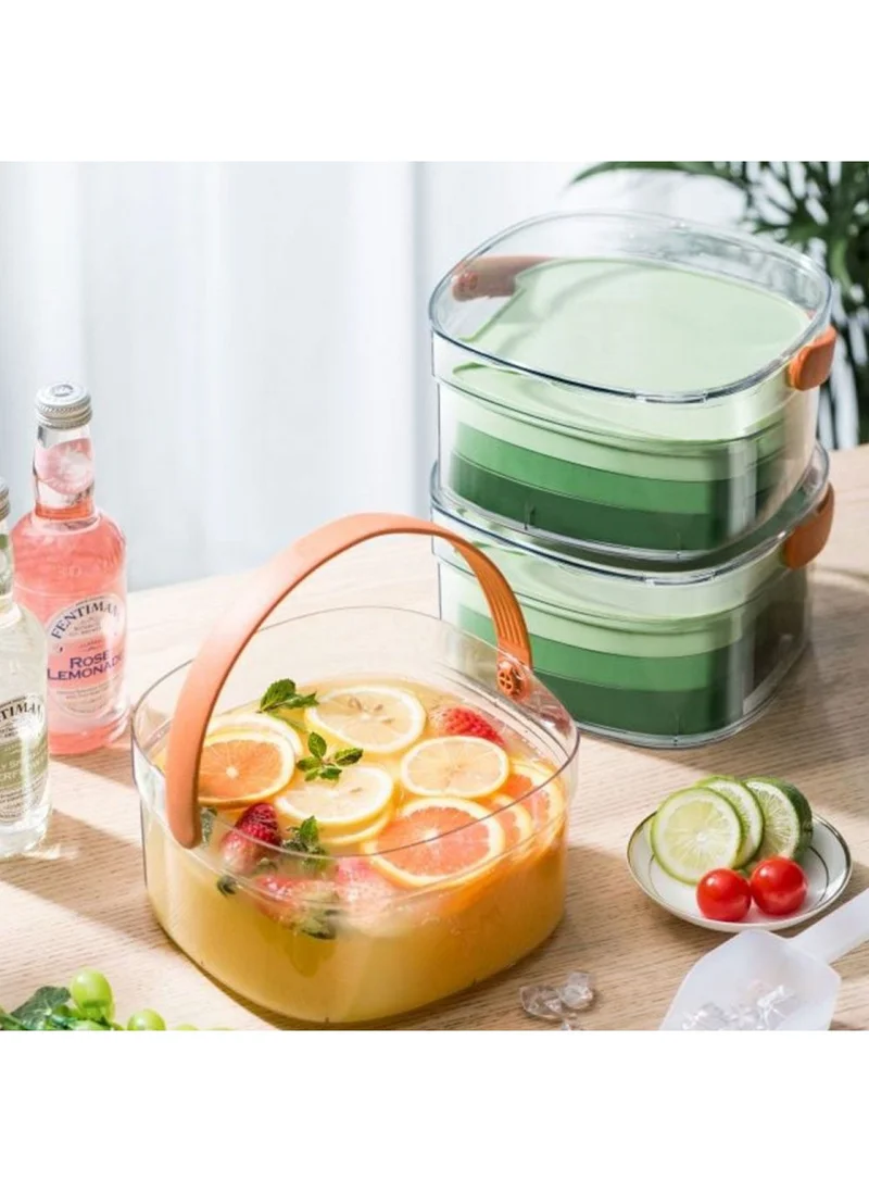 دانوب هوم Kitchen Essentials 3-Layer Ice Bucket - Green - 20.2x19.2x10.7 cm