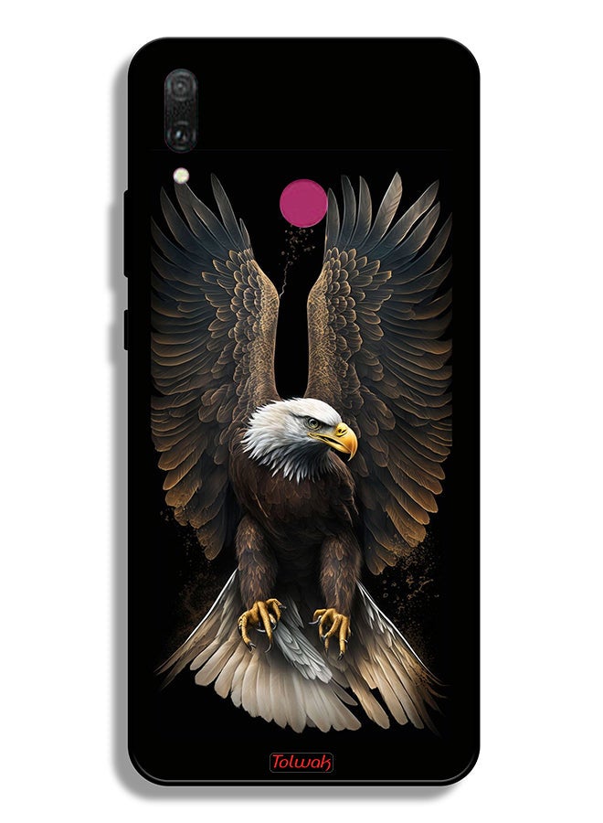 Tolwak Huawei Y9 (2019) Protective Case Cover Eagle Spread Wings - Image 2