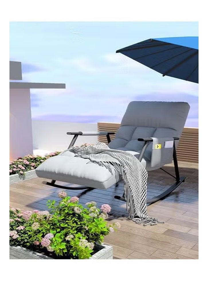 keke Rocking chair recliner upgraded version Grey black legs (tech fabric + adjustable) - Image 3