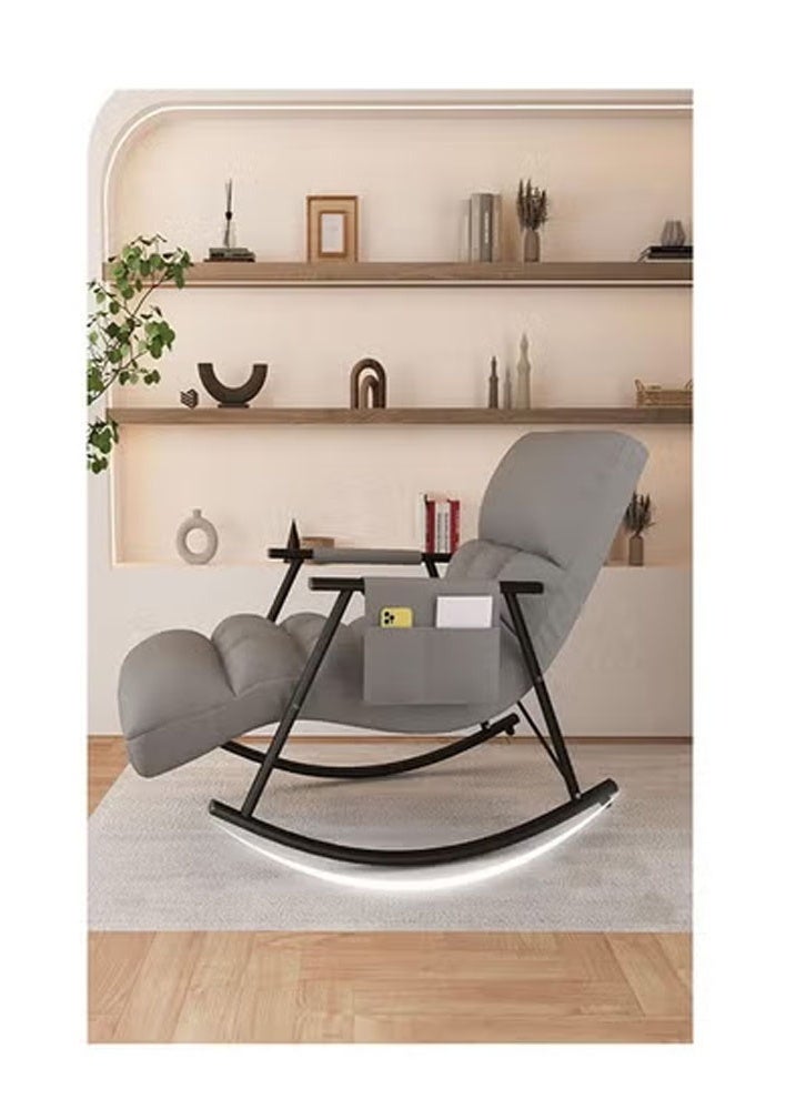 keke Rocking chair recliner upgraded version Grey black legs (tech fabric + adjustable) - Image 4