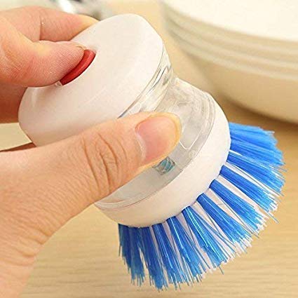 Vajin فرشاة تنظيف حوض الغسيل البلاستيكية مع موزع سائل الصابون (متعددة الألوان) - 3 قطع - Image 4