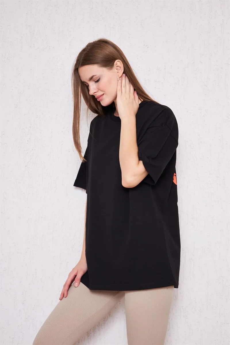 Camenta Butterfly Back Printed Oversize Women's T-Shirt
