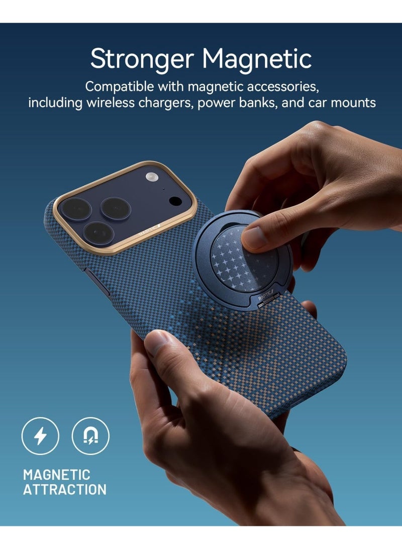 RAPTIC Aramid Skin for iPhone 17 Pro MAX Case [MagSafe] Ultra Slim 1500D Aramid Fiber cover - Serenity Emerald - Image 4