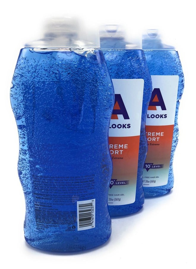 la looks - L.A. LOOKS SPORT XTRME HLD GEL 20 OZ (Pack of 3) - Image 1