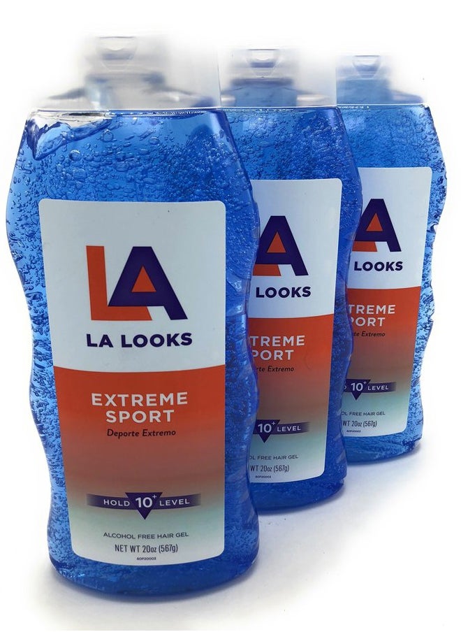 la looks - L.A. LOOKS SPORT XTRME HLD GEL 20 OZ (Pack of 3) - Image 1