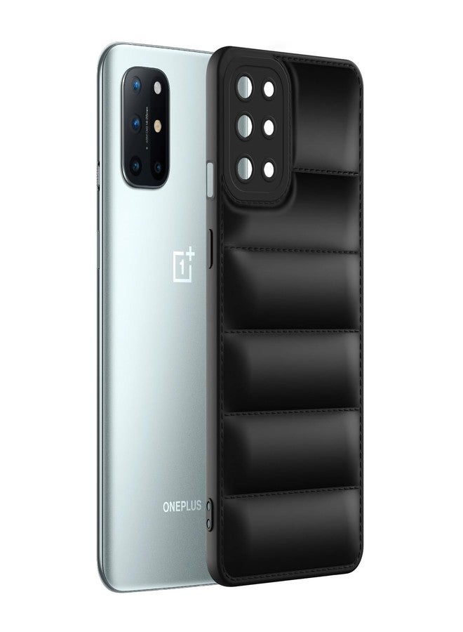 Plus Puffer Case Camera Protection Soft Back Cover for OnePlus 8T - Black - Image 3