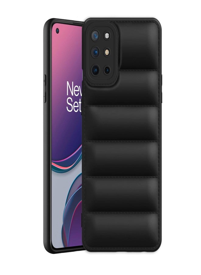 Plus Puffer Case Camera Protection Soft Back Cover for OnePlus 8T - Black - Image 1