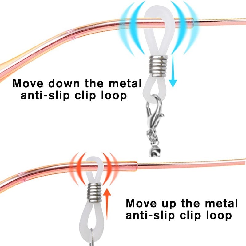 ONESING ONESING 4 Pcs Eyeglass Chains for Women Eyeglasses String Holder Glasses Strap Eyewear Chain Glasses Cord Lanyard Gift  - Image 2