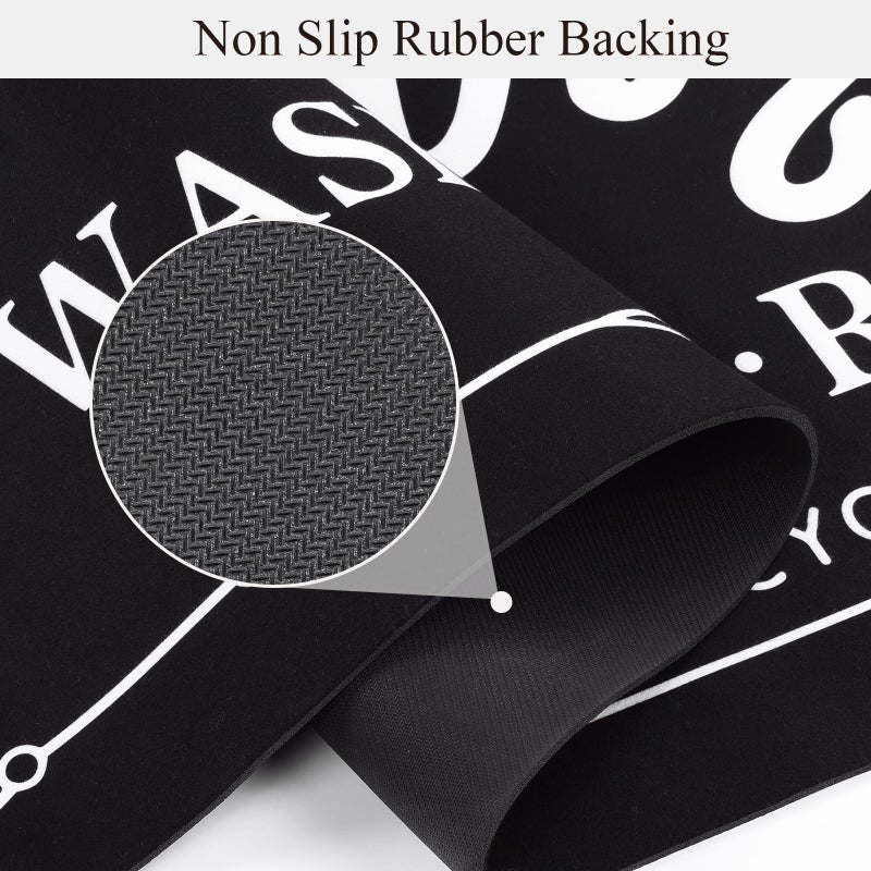Pauwer Laundry Room Rug Runner 20"x60" Waterproof Rubber Laundry Mat Non Slip Kitchen Mats for Floor Washable Floor Mat Runner Rug for Farmhouse Mudroom Washroom Bathroom Decor - Image 4