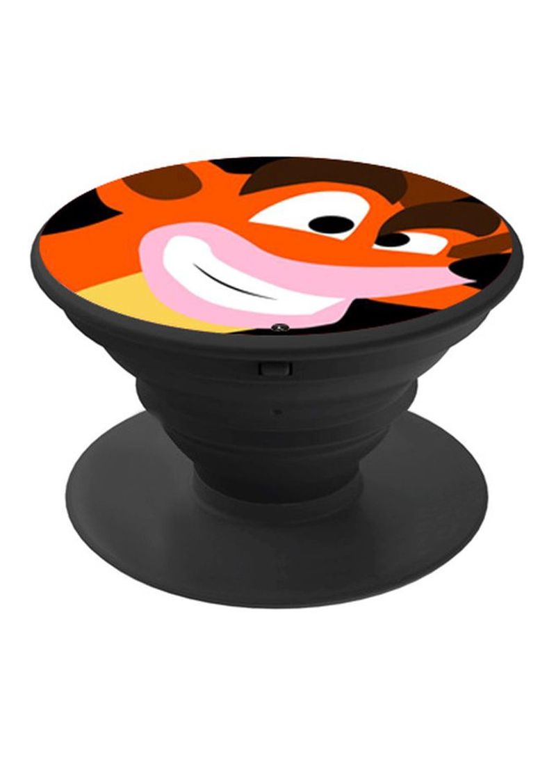 RKN Cartoon Printed Pop Socket Phone Holder Black/Pink/White - Image 1