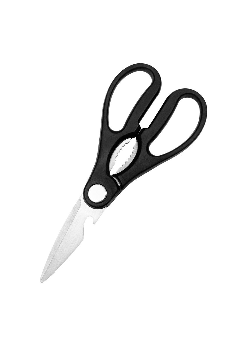 فوك مجموعة سكاكين مطبخ 6 قطع، أسود مقاوم للصدأ، غير لاصق من الفولاذ المقاوم للصدأ، مع حامل سكاكين عالمي للمطبخ - Image 4