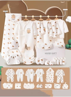 MIXDE 26PCS Newborn Baby Gift Set, Newborn Layette Gift Set for Boys and Girls, Babies Essential Clothes Accessories with Baby Blanket, 100% Premium Cotton, for Spring Summer Autumn Winter  - Image 1