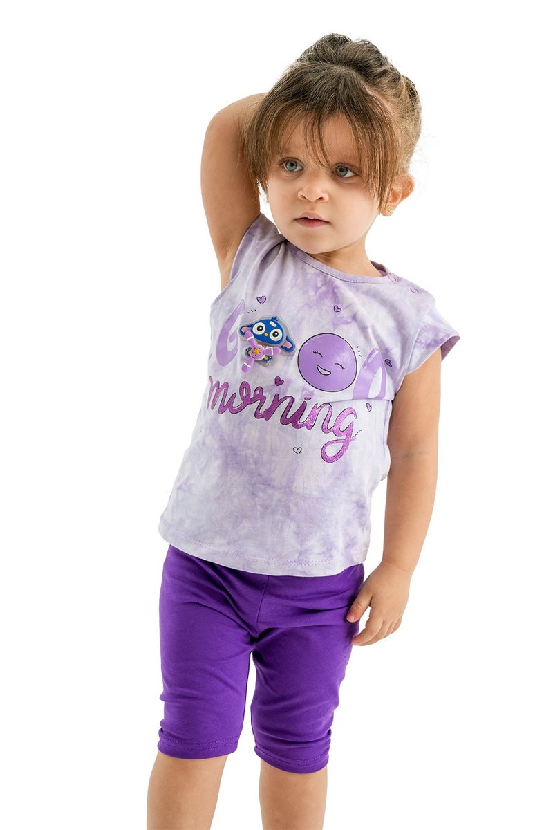 JOCKEY Baby Girl Stitch Printed Summer Short Leggings Set 