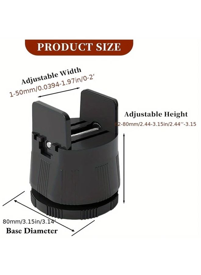 Black Adjustable Bed Risers Set of 4 Heavy Duty Non Slip Furniture Leg Extenders - Image 3