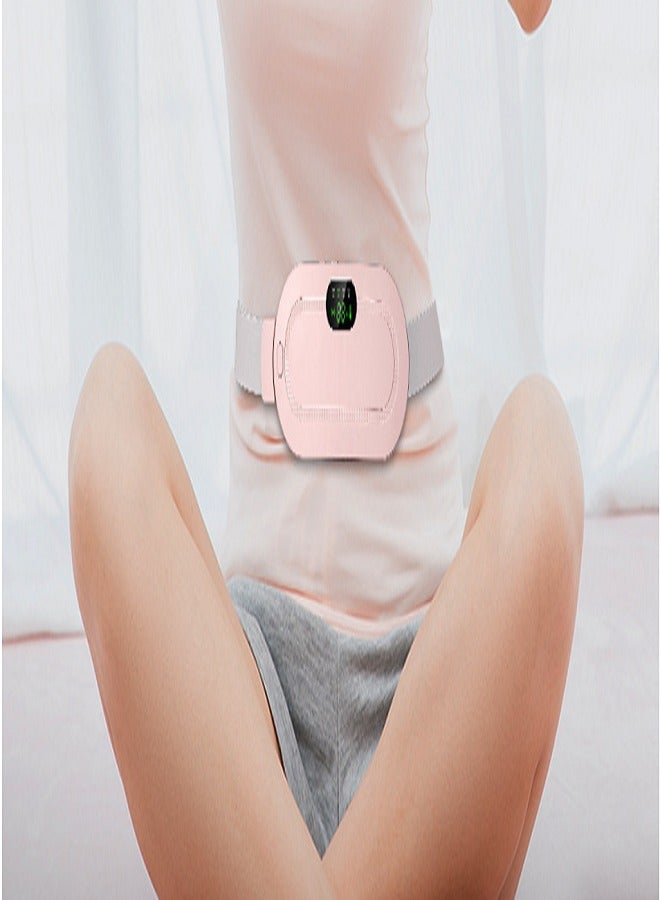 Generic Period Heating Pad for Cramps Women Teens Girl Gift Portable Menstrual Heat Belt with Heat Levels Setting Electric Heat Pad for Period Cramps with Massager Pink  - Image 5