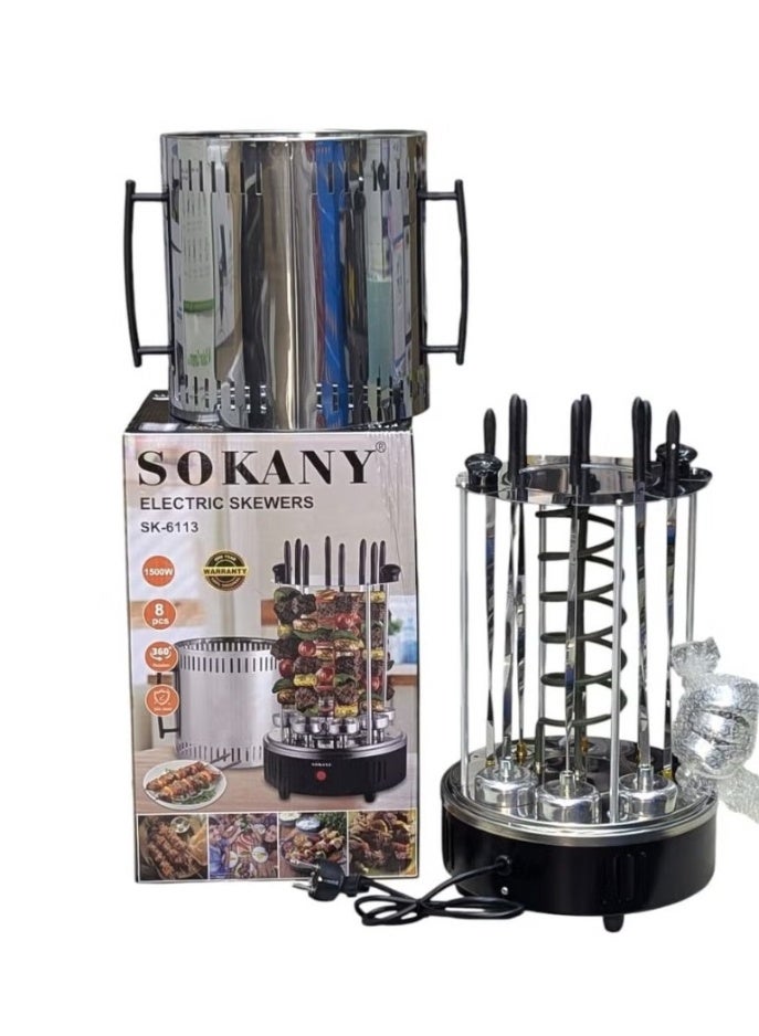 Sokany Electric Oven Home Smokeless BBQ Grill Automatic Rotating Barbecue Skewer Grilled Kebab Machine Barbecue Cup - Image 1