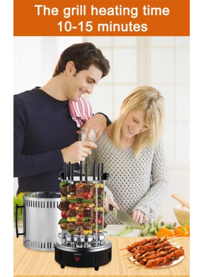 Sokany Electric Oven Home Smokeless BBQ Grill Automatic Rotating Barbecue Skewer Grilled Kebab Machine Barbecue Cup - Image 5