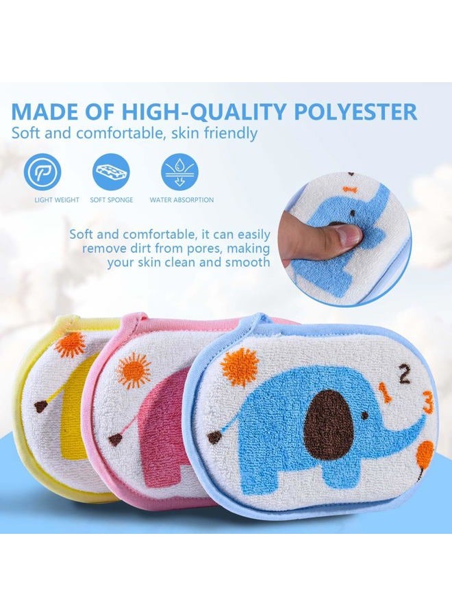 OBTANIM Baby Bath Sponge Soft Foam Scrubber Natural Sponge for Bathing, Shower Scrubber Body Sponge for Kids/Babies/Men/Women, Set of 3 - Image 3