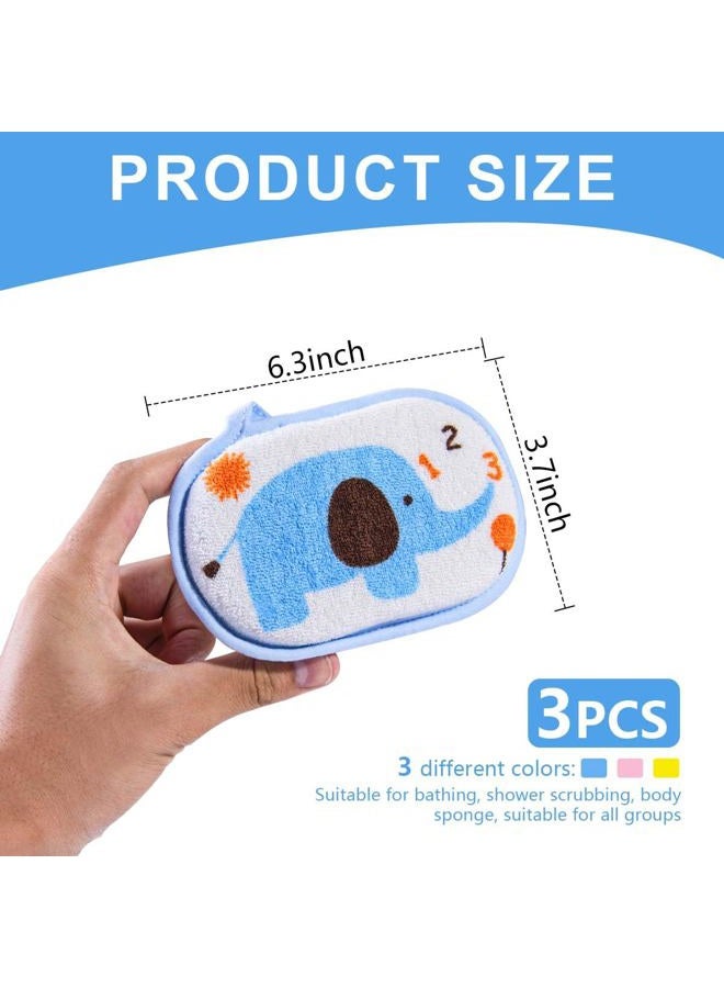 OBTANIM Baby Bath Sponge Soft Foam Scrubber Natural Sponge for Bathing, Shower Scrubber Body Sponge for Kids/Babies/Men/Women, Set of 3 - Image 2