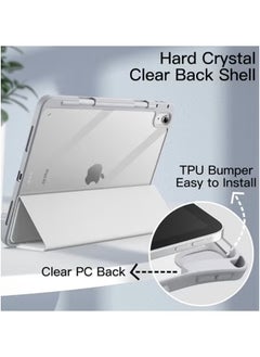 LCYLJGY Protective Case Cover For Air 6th 11-Inch M2 (2024) iPad Air4/Air5 10.9 inch (2020/2022) Generation with Pencil Holder, [Support Apple Pencil Charging and Touch ID] Transparent and Auto Wake/Sleep  - Image 3