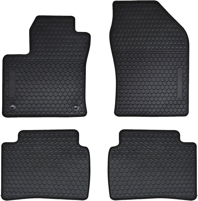 Megiteller Custom Fit Car Floor Mats for Toyota Prius 2017-2021 - Heavy Duty Rubber, Odorless, Washable, All Weather - Black - Image 1