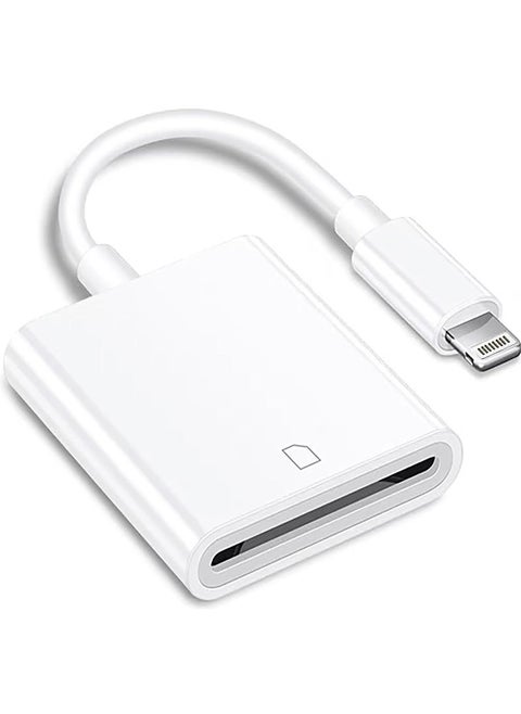 (Apple MFi Certified) Lightning to SD Card Camera Reader for iPhone Trail Camera Viewer SD Memory Card Reader Adapter Compatible with iPhone 14/13/12/11/XS/XR/X/8/7/iPad Plug and Play