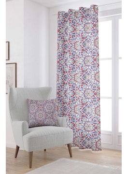 Red Ethnic Tulip Motif Special Design Pillow Digital Printed Curtain OTYK002-PR