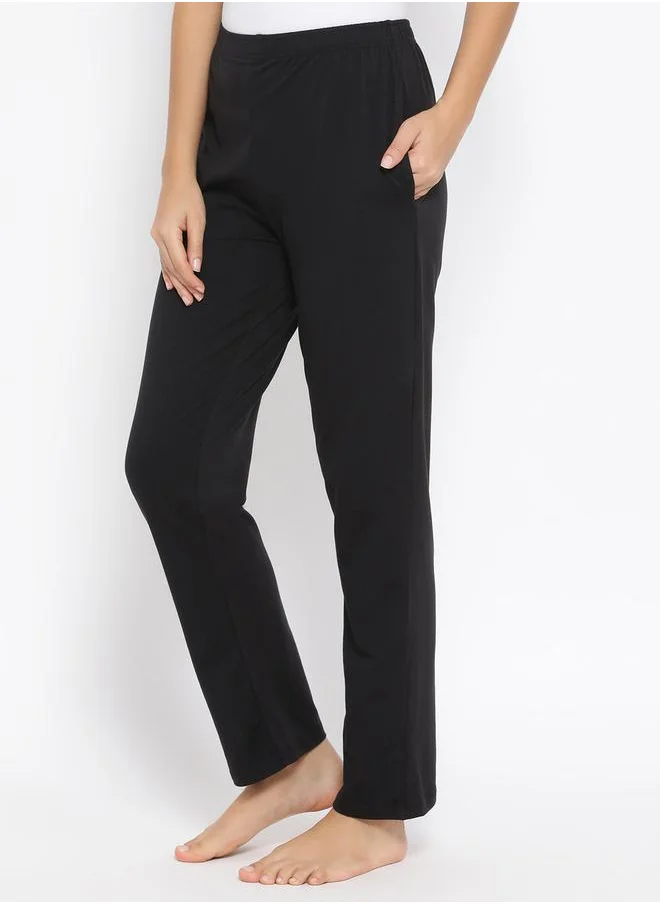 Clovia Solid Straight Pyjama with Elastic Waistband by Styli