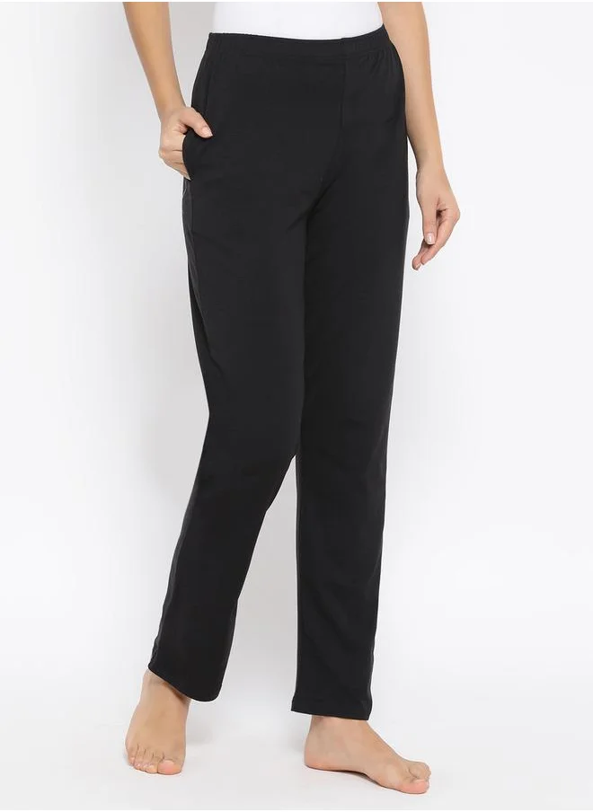 Clovia Solid Straight Pyjama with Elastic Waistband by Styli