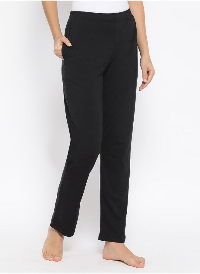 Clovia Solid Straight Pyjama with Elastic Waistband by Styli  - Image 3