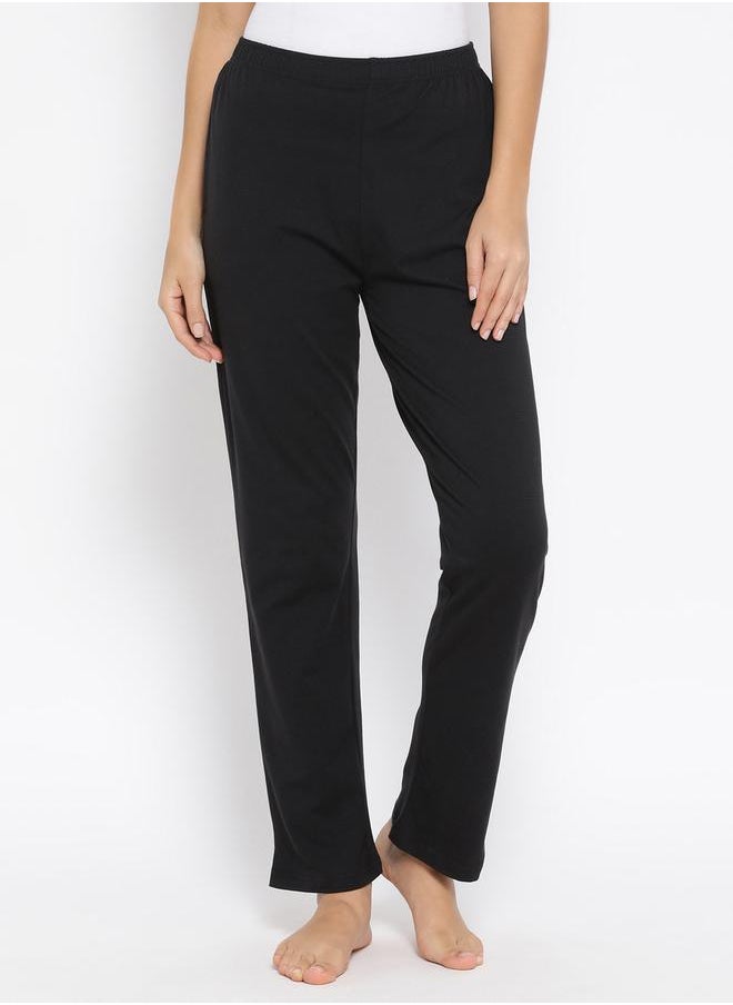 Clovia Solid Straight Pyjama with Elastic Waistband by Styli  - Image 2