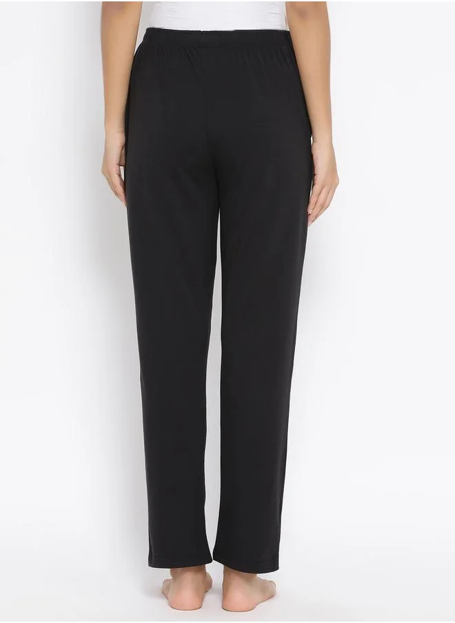 Clovia Solid Straight Pyjama with Elastic Waistband by Styli