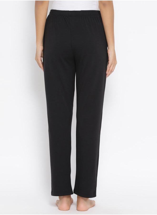 Clovia Solid Straight Pyjama with Elastic Waistband by Styli  - Image 5