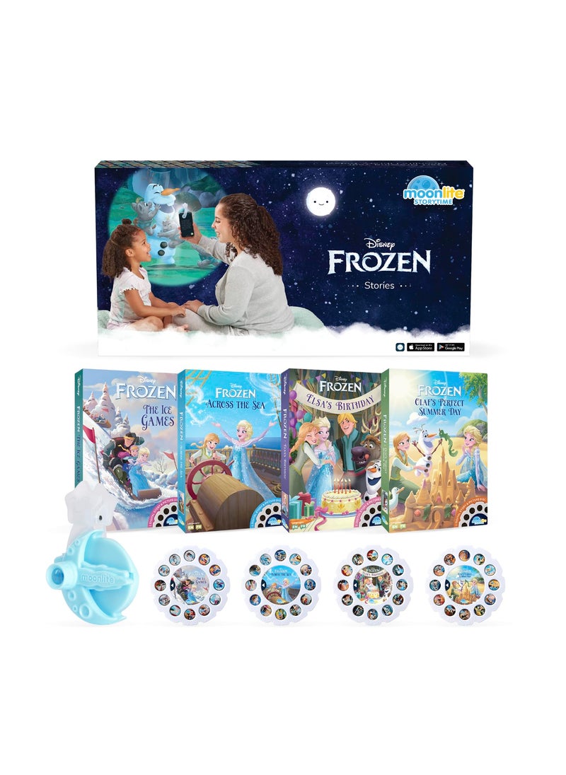 Moonlite Moonlite Storytime Mini Projector with 4 Disney Frozen Stories, A Magical Way to Read Together, Digital Princess Storybooks, Fun Sound Effects, Learning Gifts for Kids Ages 1 and Up  - Image 1