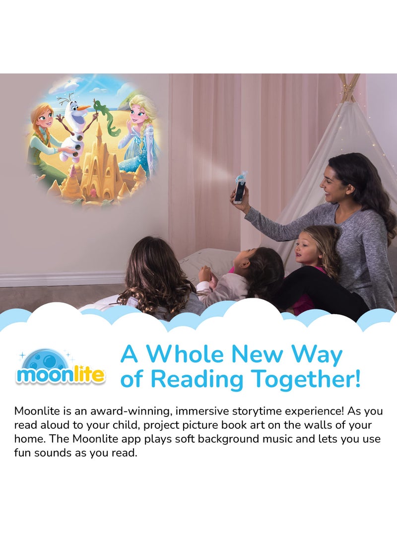 Moonlite Moonlite Storytime Mini Projector with 4 Disney Frozen Stories, A Magical Way to Read Together, Digital Princess Storybooks, Fun Sound Effects, Learning Gifts for Kids Ages 1 and Up  - Image 3