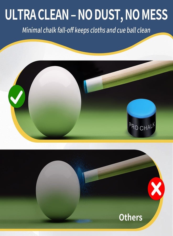 zunzingy Billiard Chalk with Holder – Premium Neutral Cue Chalk and Durable Lightweight Pocket Holder Billiard Table Accessories for Snooker, 8-Ball and 9-Ball - Image 3