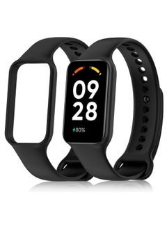 ten.tech TenTech Smart Watch Strap for Xiaomi Redmi Band 2, Silicone Sport Band, Replacement Wristband, Xiaomi Redmi Smart Band 2 Watch Accessories – black  - Image 1