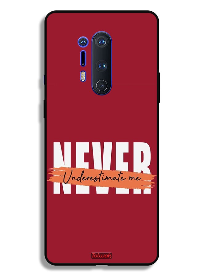 Tolwak OnePlus 8 Pro Protective Case Cover Never Underestimate Me - Image 2