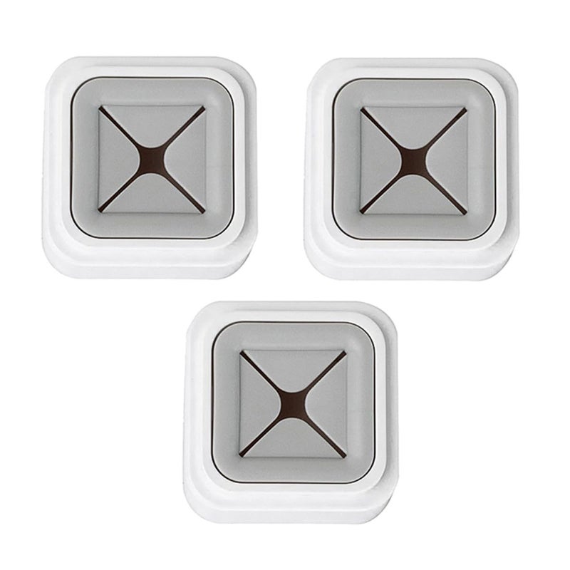 Self Adhesive Wall Towel Holder Set 3pcs Gray Bathroom Kitchen Storage Rack Organizer - Image 2
