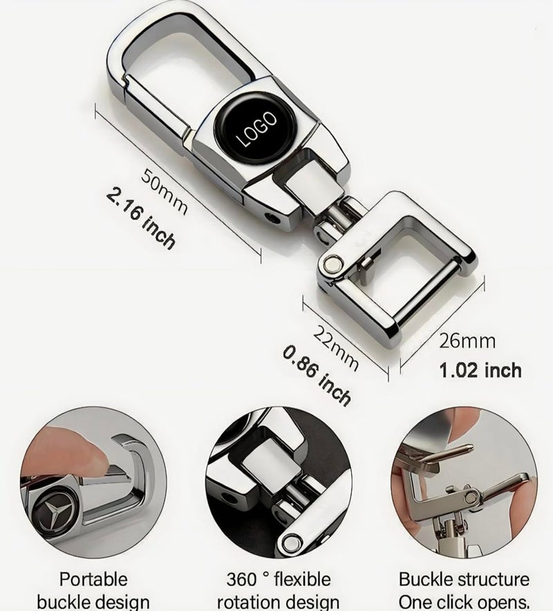 Greenworld Silver Color Fob Key Heavy Duty Keychain for Tata Nexon/Harrior/Punch/Tiago/Tigor/Altros/Safari/AND all Tata Model Car (CHROME SILVER) - Image 5