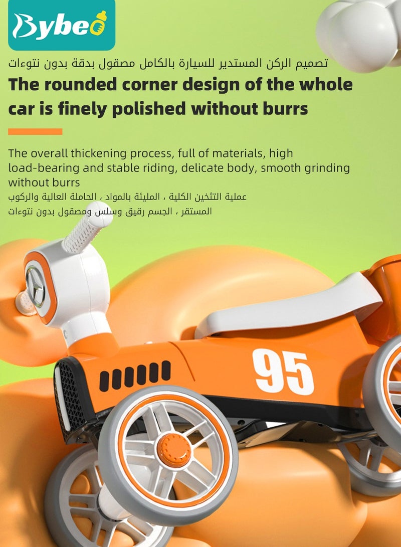 Bybeo Ride on Car for Kids, Toddler Walker Riding Car, Baby Balance Bike with Music and Light, Swing Car for Babies With 4 Silence Wheels, Steel Solid Frame and Comfortable Seat - Image 3